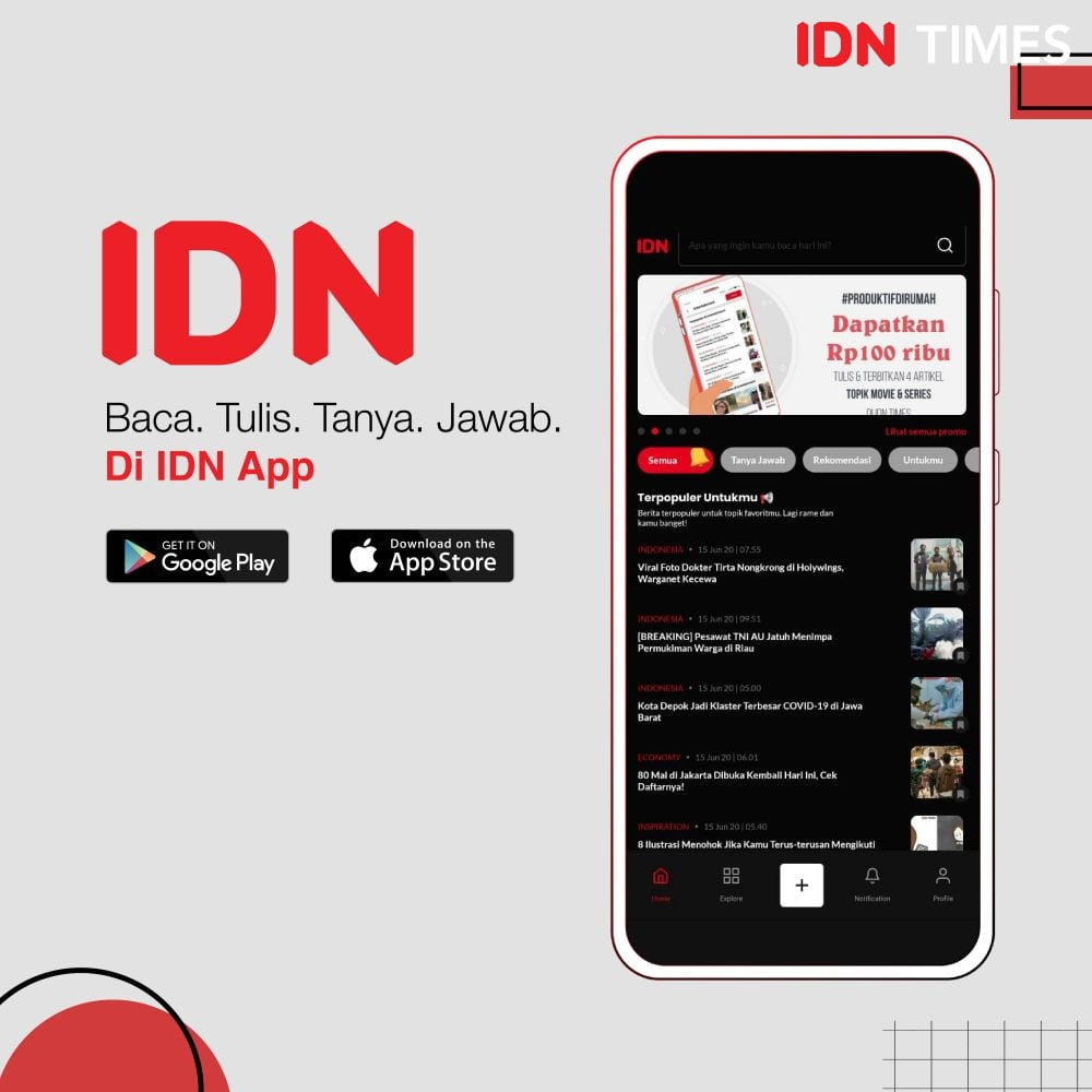 Aplikasi IDN app: Baca, Buat, dan Bagikan Beritamu antarmakna